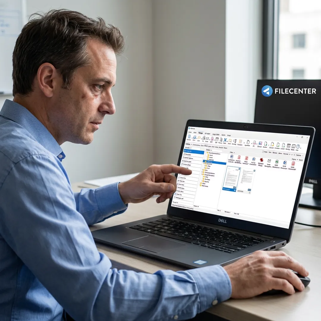 organized digital document archive software dashboard