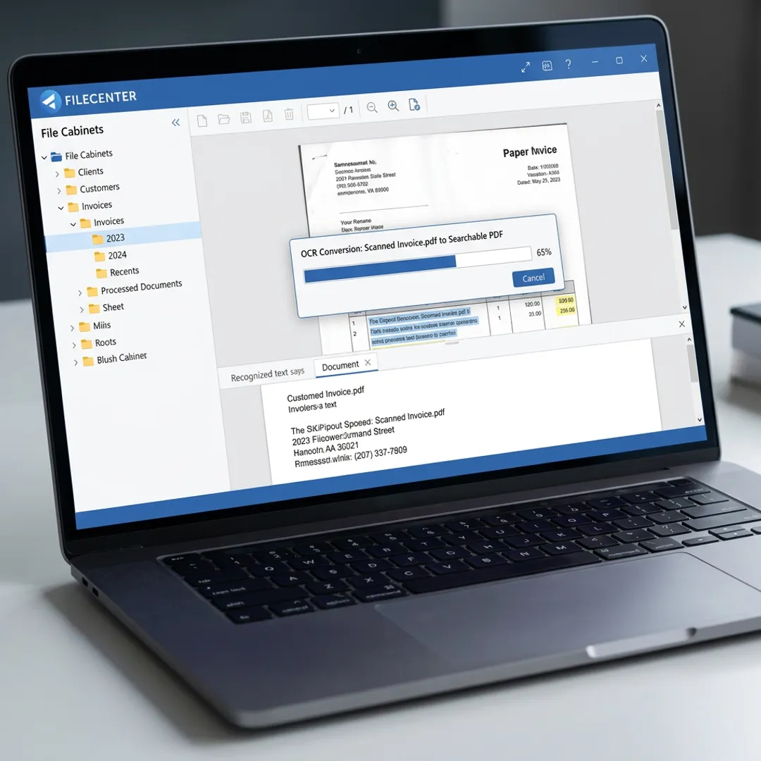 OCR software converting scanned PDFs