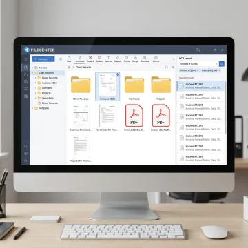 Document management software dashboard