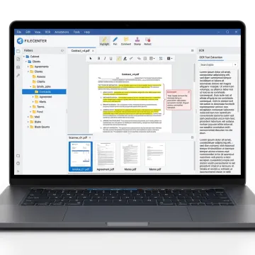 PDF editing and document management workspace