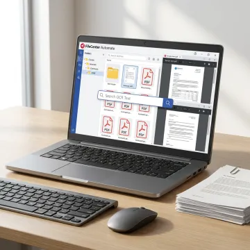 Document archiving system on office computer