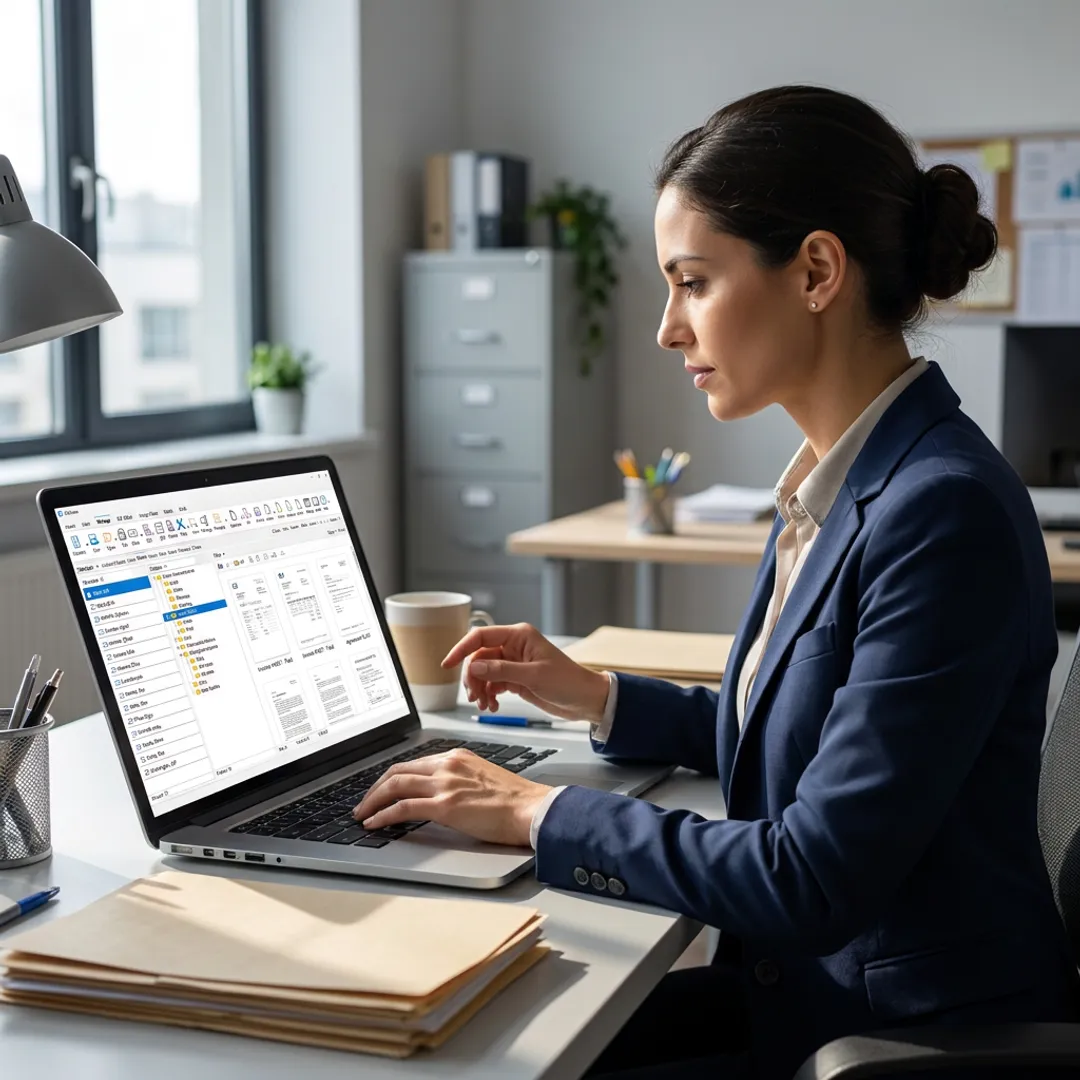 Business document archiving dashboard