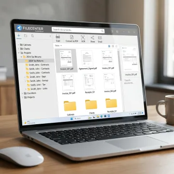 Windows scanning software organizing digital documents