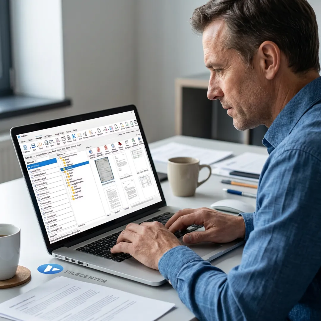 Organized digital document management dashboard
