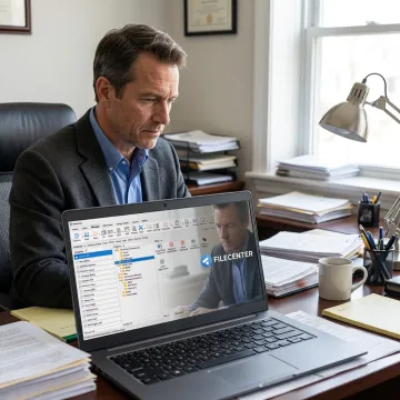 Legal team searching digital documents