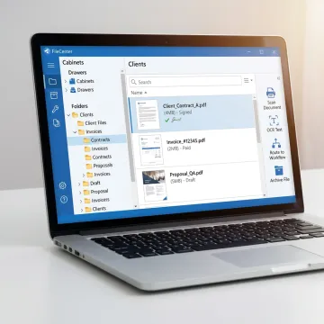 Windows document management dashboard