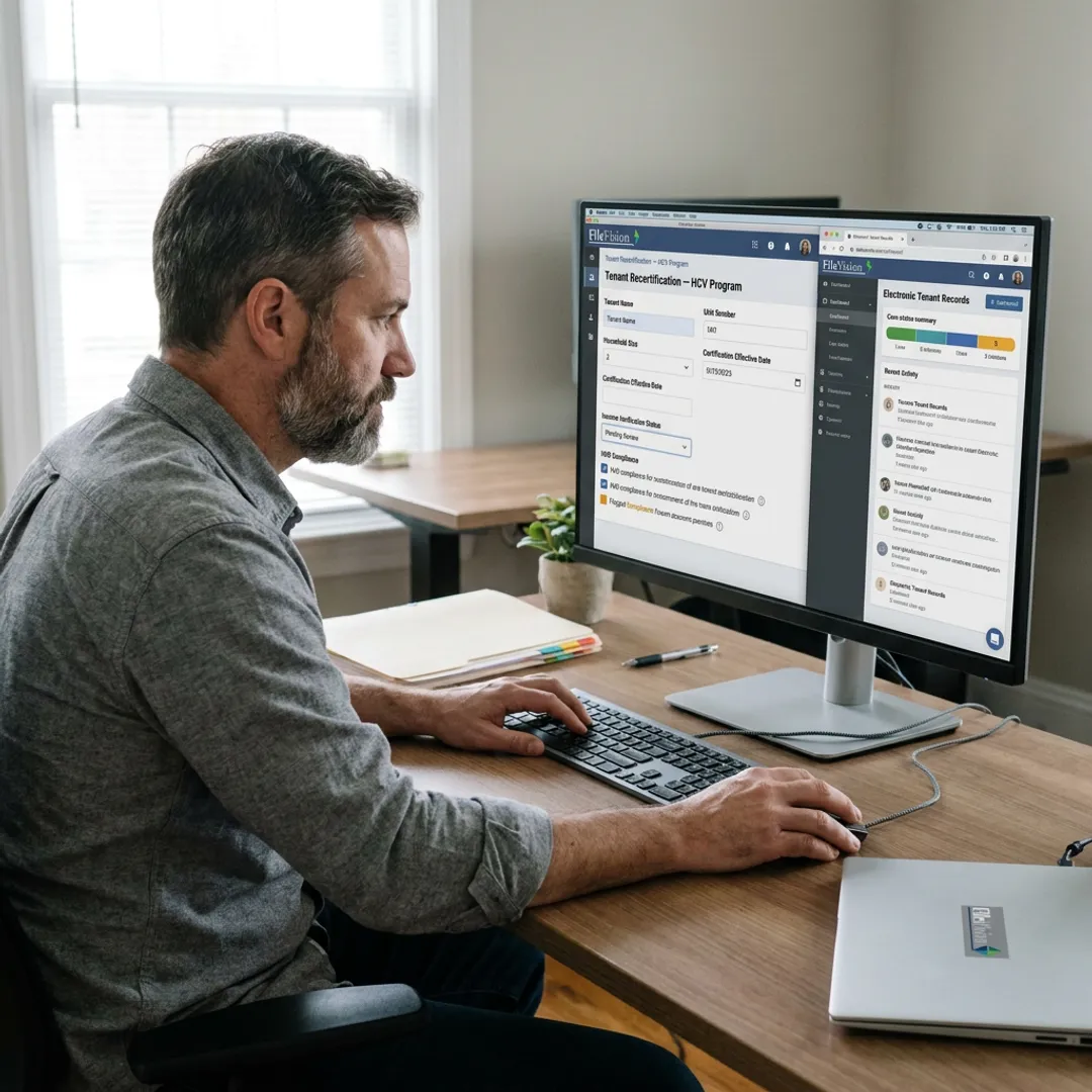 Digital housing form and tenant file