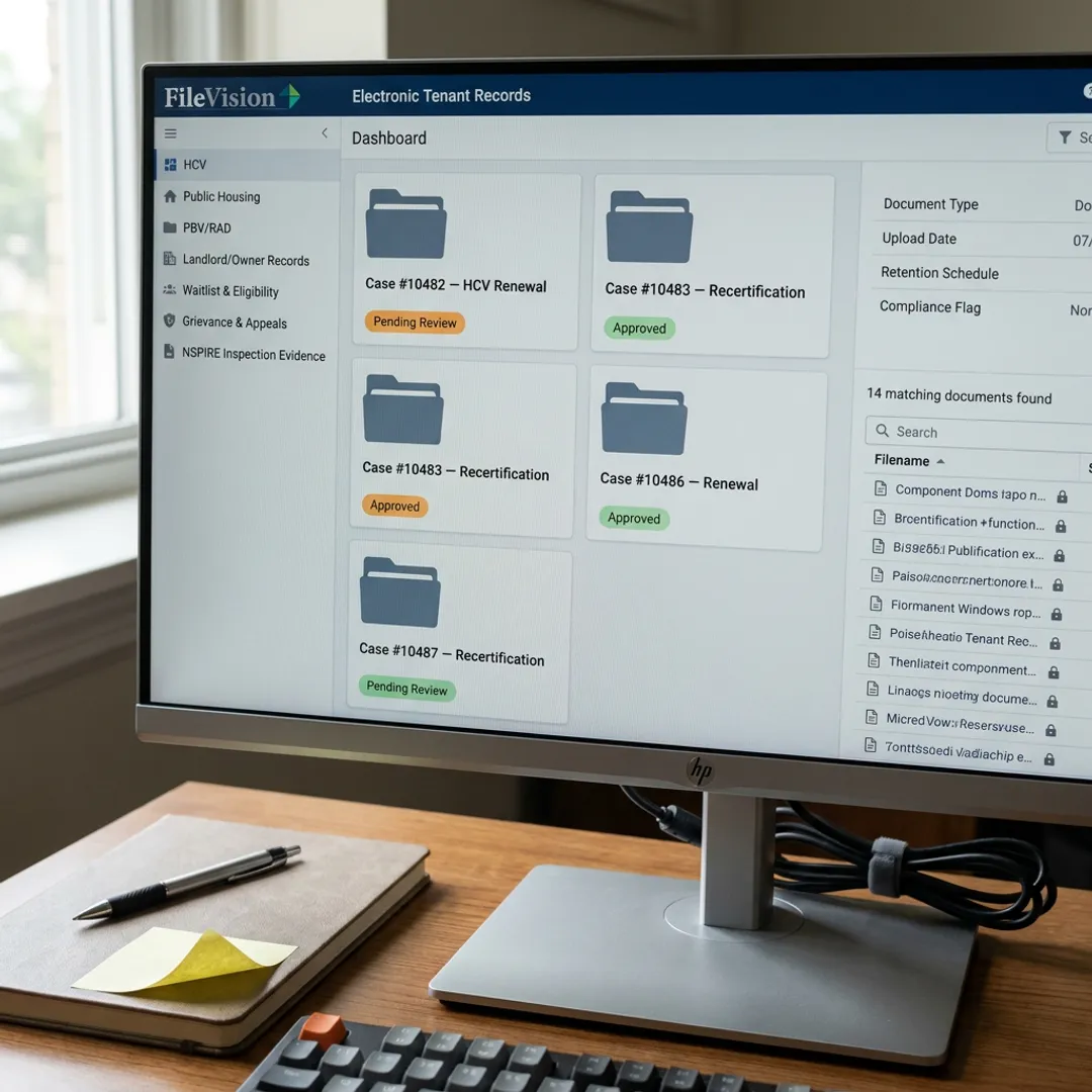 Electronic tenant record dashboard