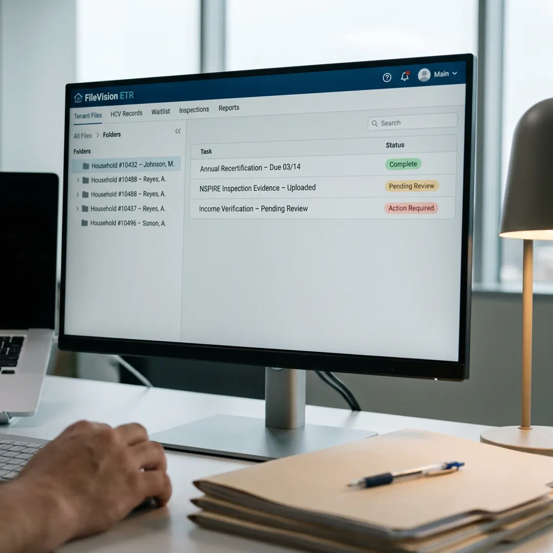 Electronic tenant record workflow dashboard