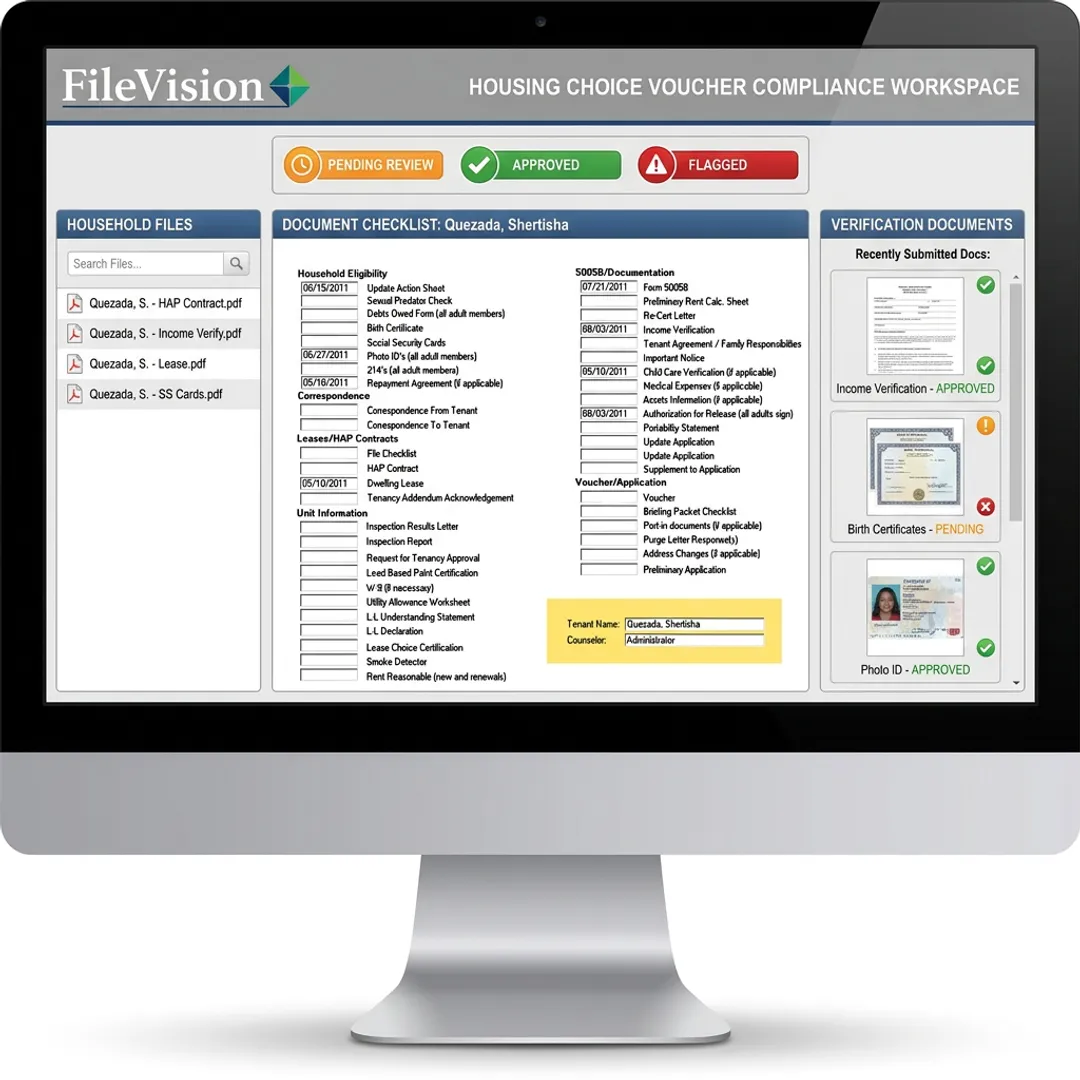 Electronic tenant record with recertification documents