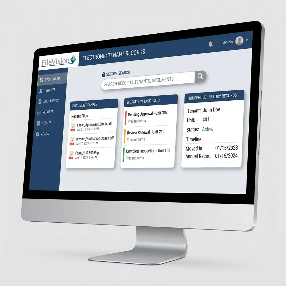 Electronic housing records dashboard
