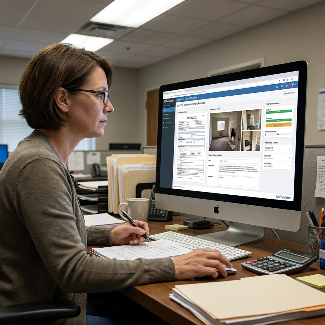 Digital housing inspection records organized on screen