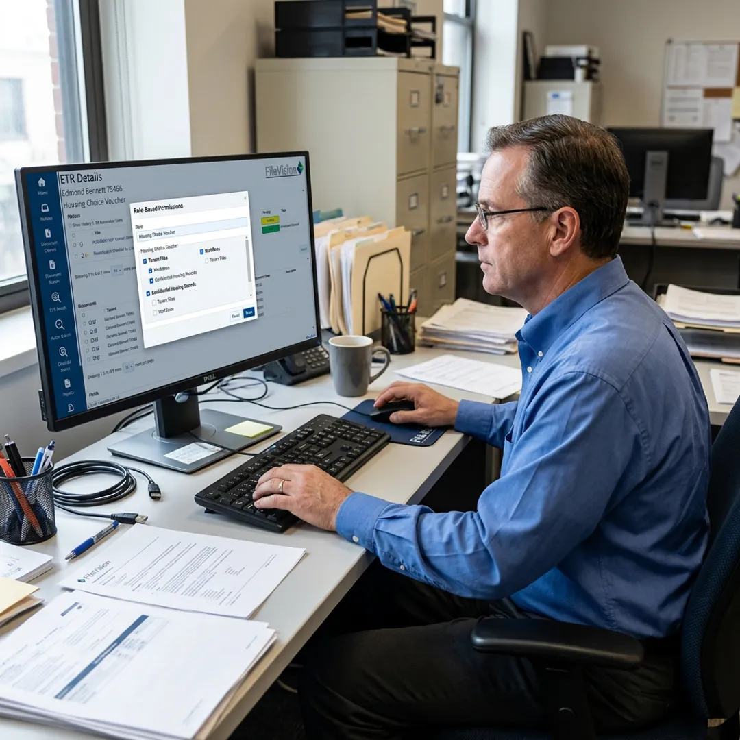 Administrator configuring role-based permissions