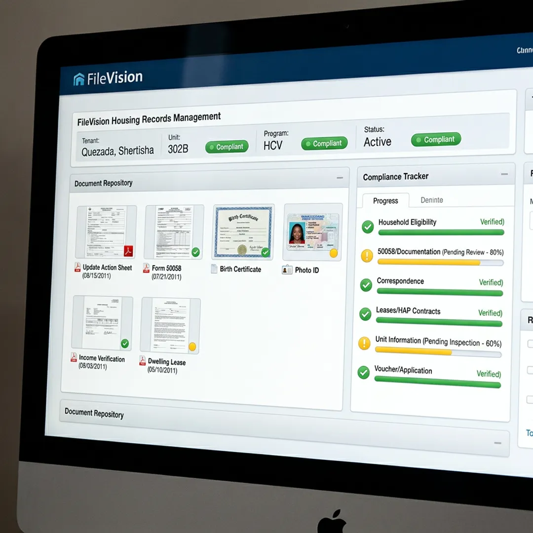 Electronic tenant record workflow dashboard