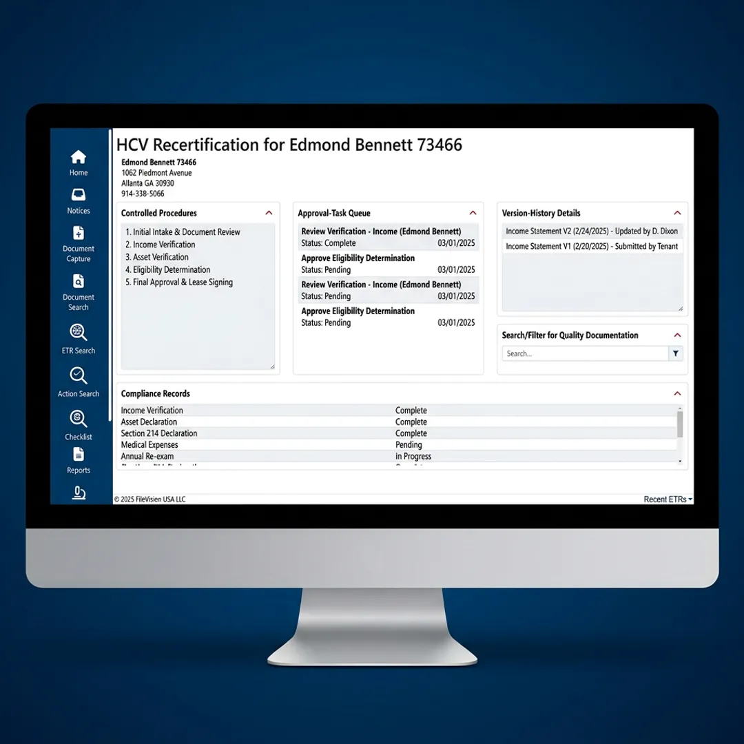 Digital document workflow dashboard for quality records