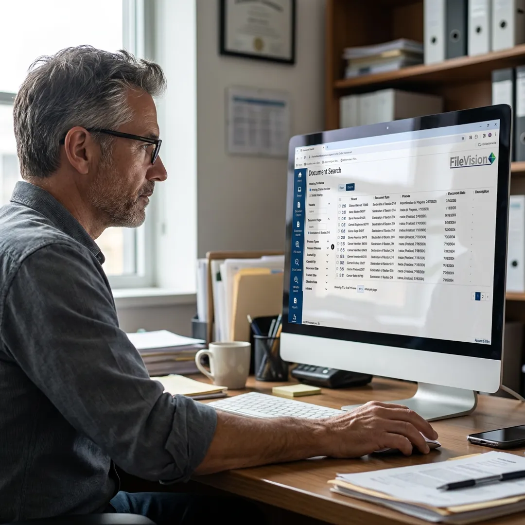 Digital records platform with searchable files