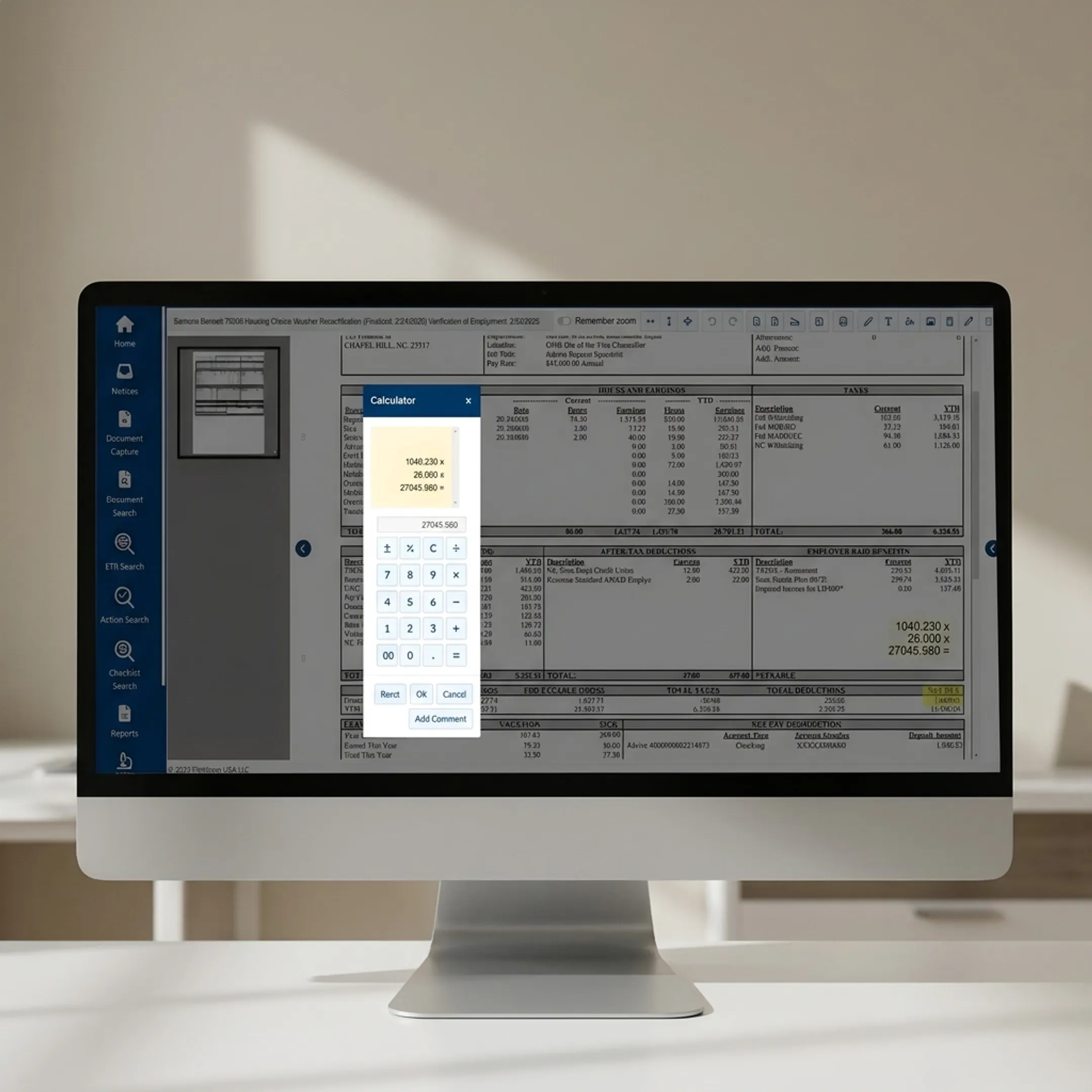 Enterprise digital document management system interface showing organized file directories and search tools.