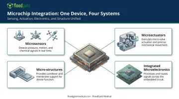 Four core components of a MEMS medical device diagram
