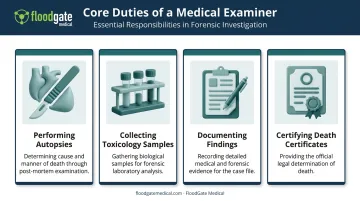 Four core medical examiner duties from autopsy to death certification
