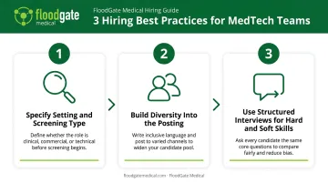 Three key tips for hiring qualified medical screener candidates infographic