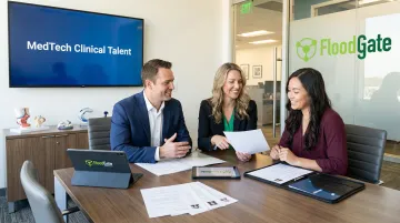 FloodGate Medical recruiters assisting MedTech clinical coordination candidates