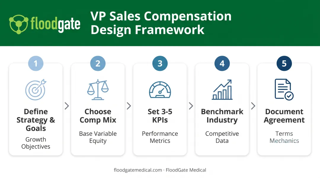 5-step VP Sales compensation plan design framework from strategy to documentation
