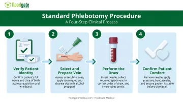 Four-step blood draw procedure checklist for medical assistants