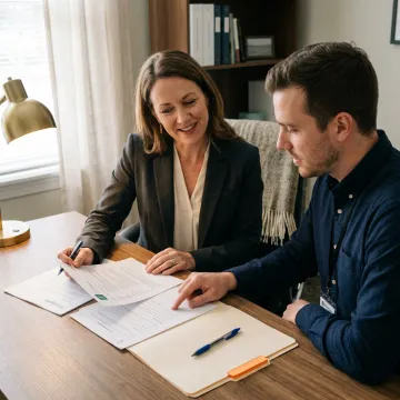 Career coach reviewing medical assistant resume