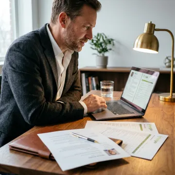 Recruiter reviewing MedTech candidate profiles