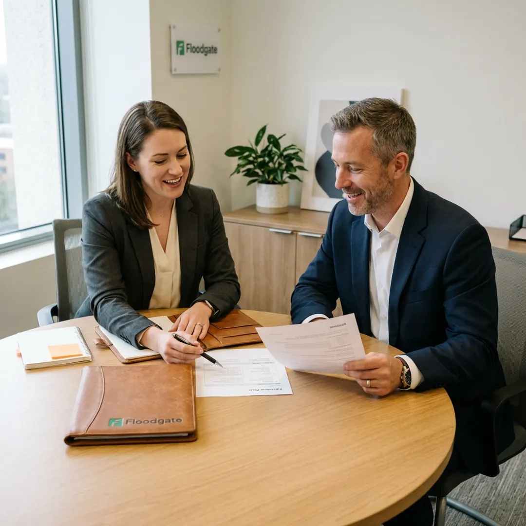 Recruiter reviewing MedTech career opportunities with candidate