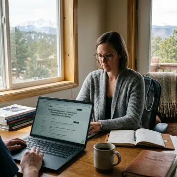 Healthcare professional exploring job opportunities in Colorado
