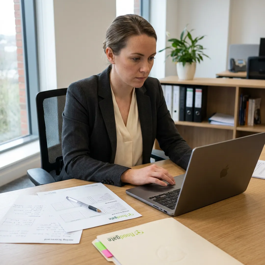 Recruiter reviewing MedTech candidate profiles