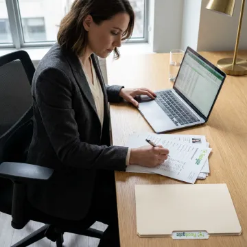 Recruiter reviewing candidate profiles