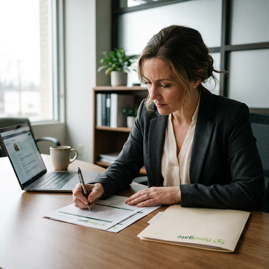 Recruiter reviewing healthcare candidate profiles