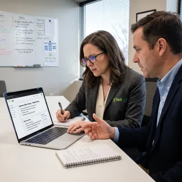 Recruiter discussing regulatory affairs candidate profile