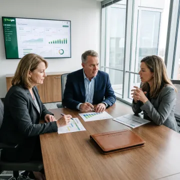 MedTech executives discussing operational strategy