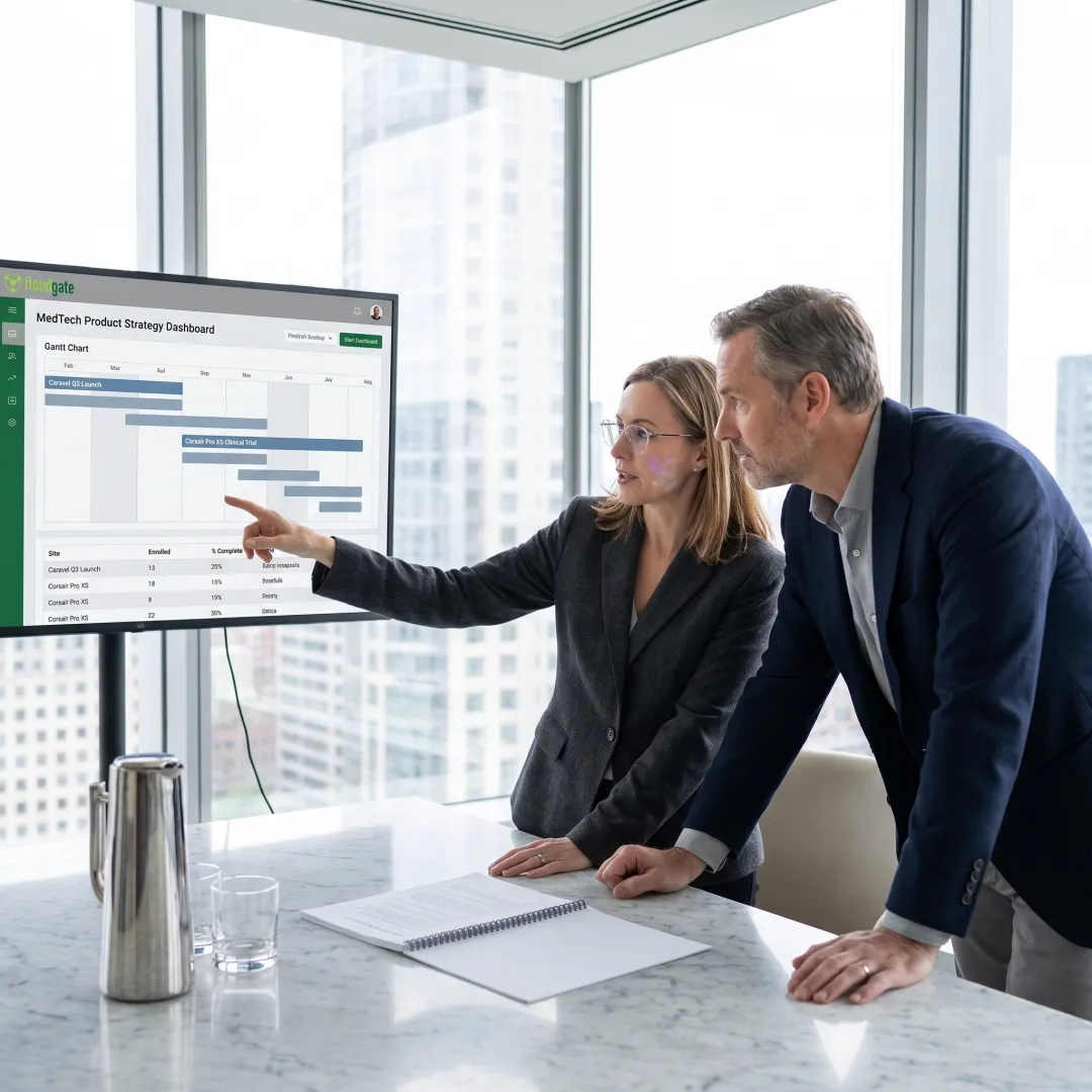 Physician leader reviewing MedTech strategy