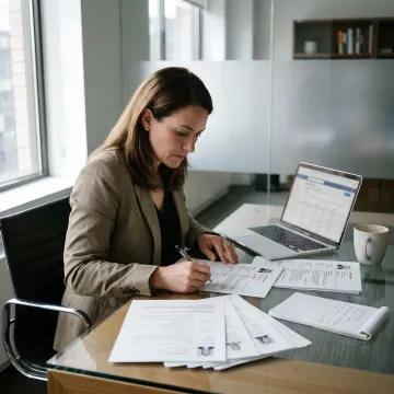 Executive recruiter reviewing MedTech leadership candidates
