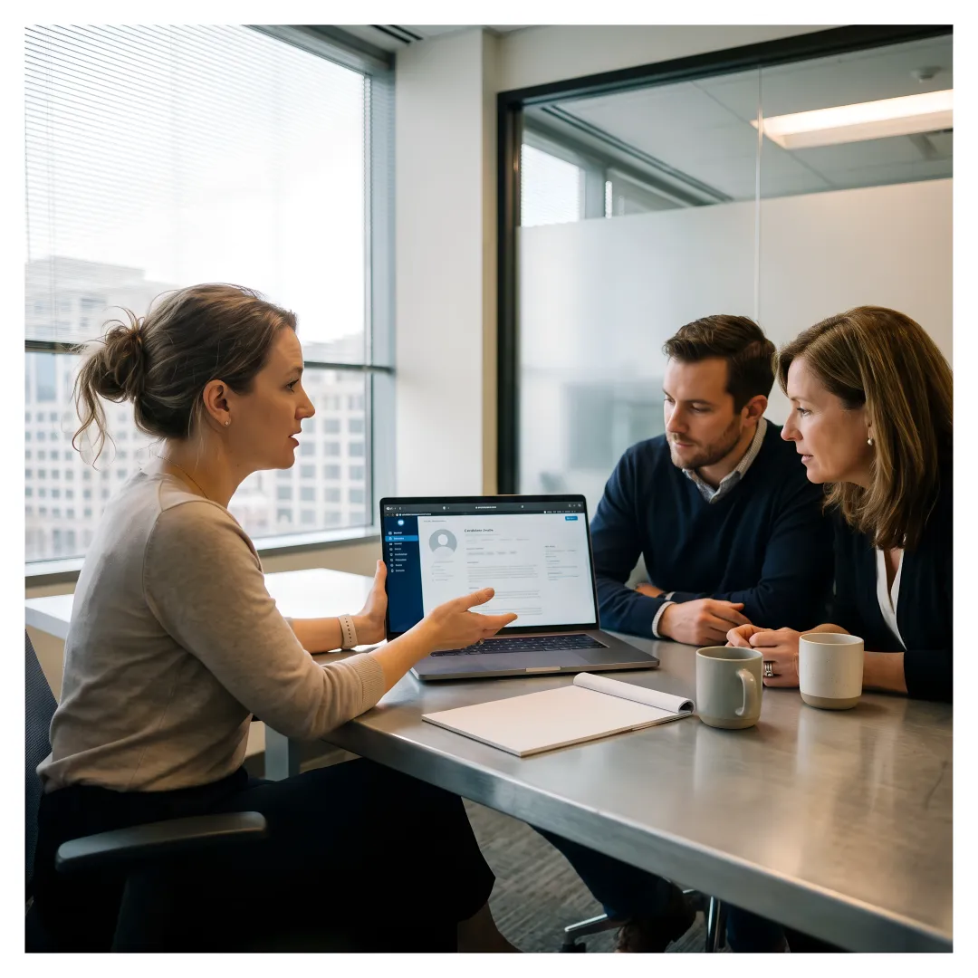 Recruiter reviewing MedTech candidates
