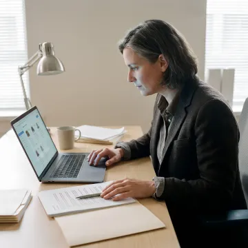 Recruiter reviewing MedTech candidate profiles