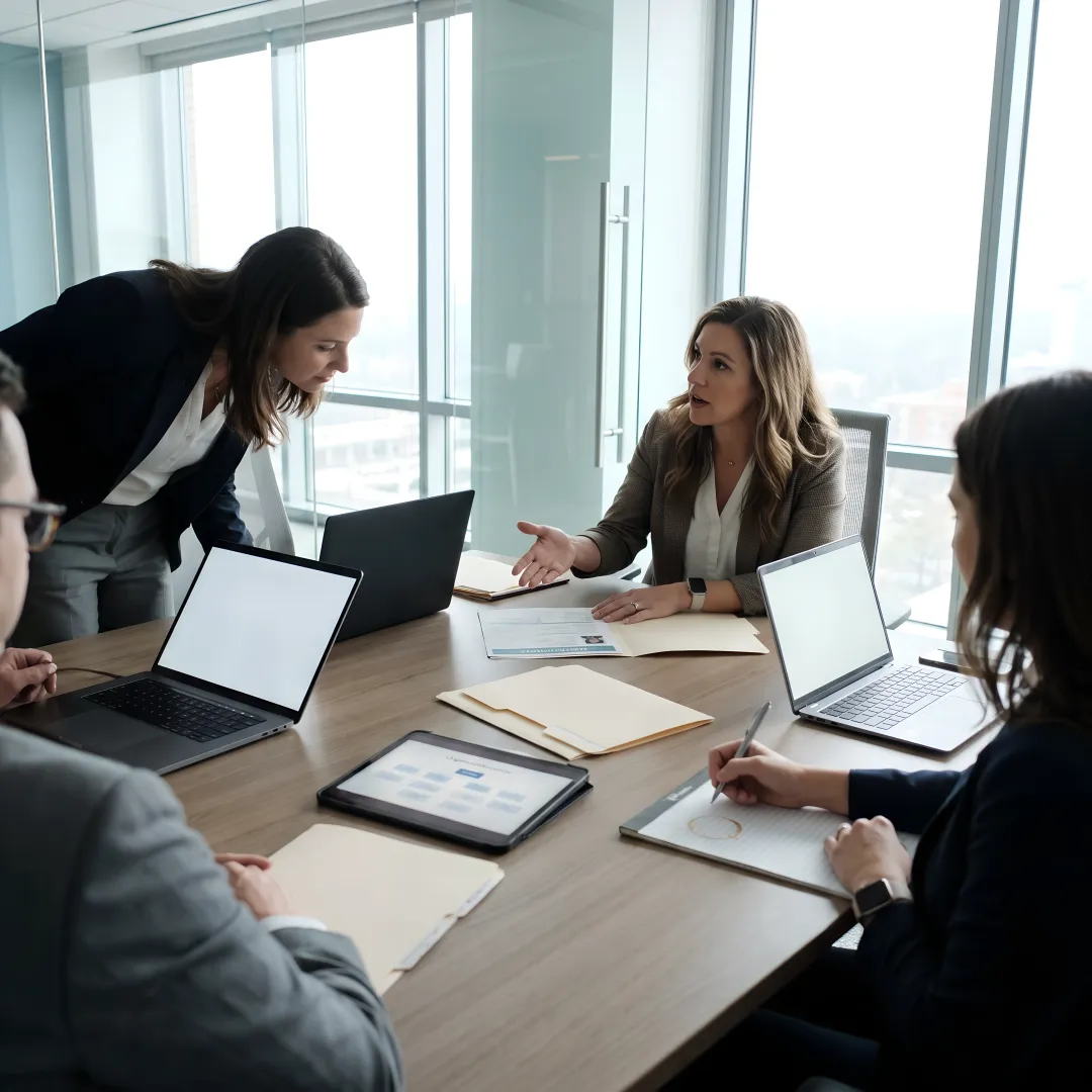 Recruiter guiding MedTech executive search process