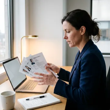 Recruiter guiding a healthcare talent search process