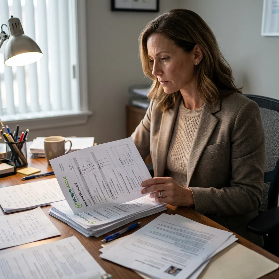 Recruiter reviewing healthcare candidate profiles