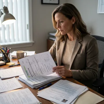Recruiter reviewing healthcare candidate profiles