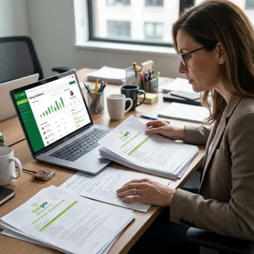 Recruiter reviewing interim executive candidate profiles