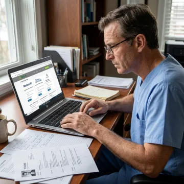 Healthcare professional exploring job opportunities