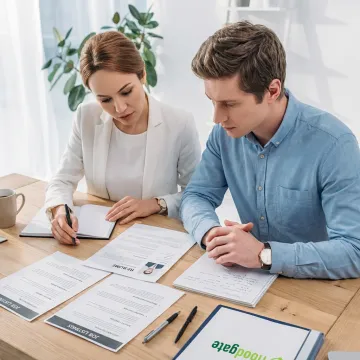 Recruiter guiding healthcare job candidate