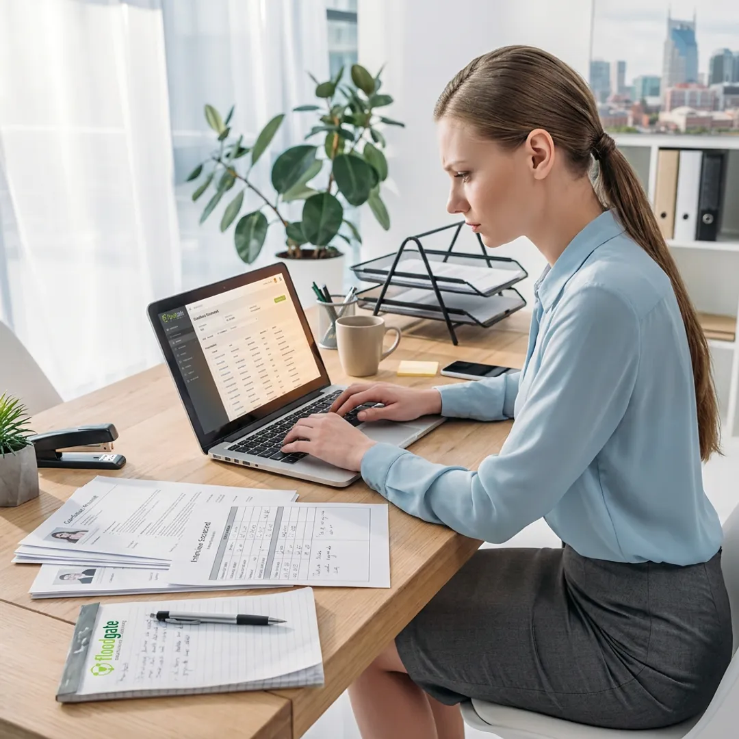 Recruiter reviewing healthcare candidate profiles