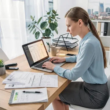 Recruiter reviewing healthcare candidate profiles