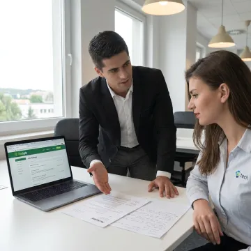 Recruiter guiding a MedTech candidate